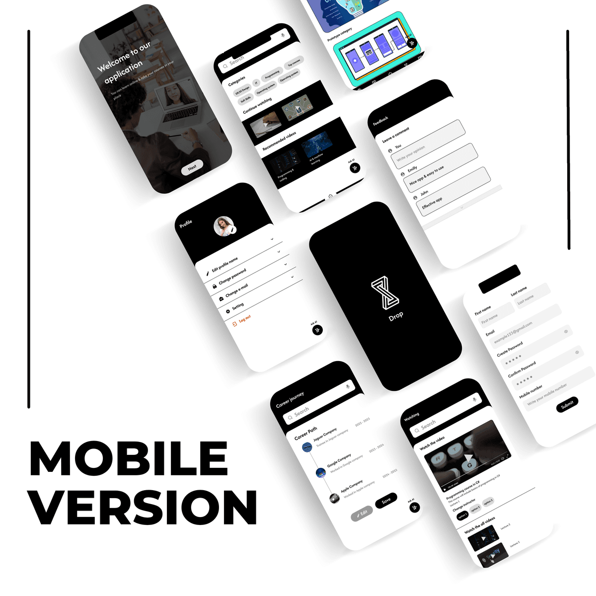 Drop — E-Learning Mobile App gallery image 1