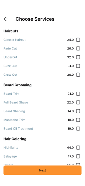 Barbershop — Custom Booking Mobile App gallery image 1