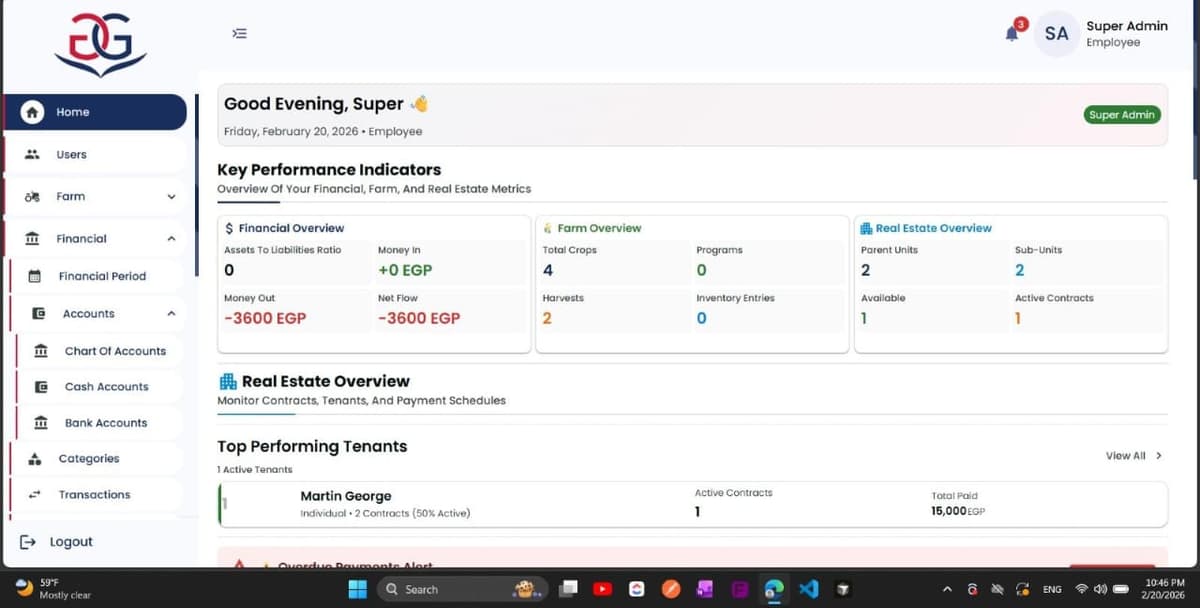 Customized Operations Management System (ERP)